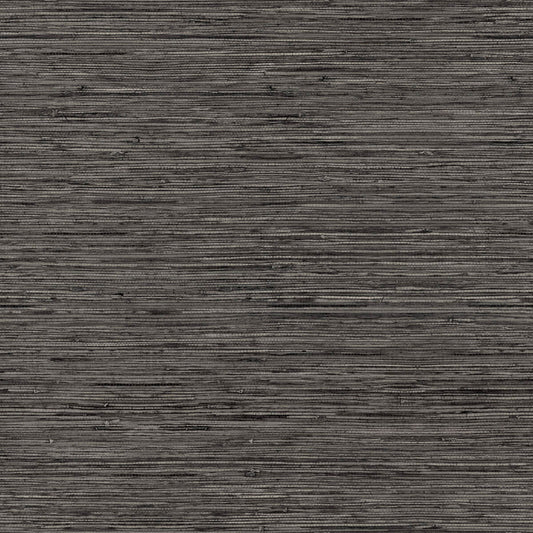 Faux Grasscloth Peel & Stick Wallpaper - Dark Gray
