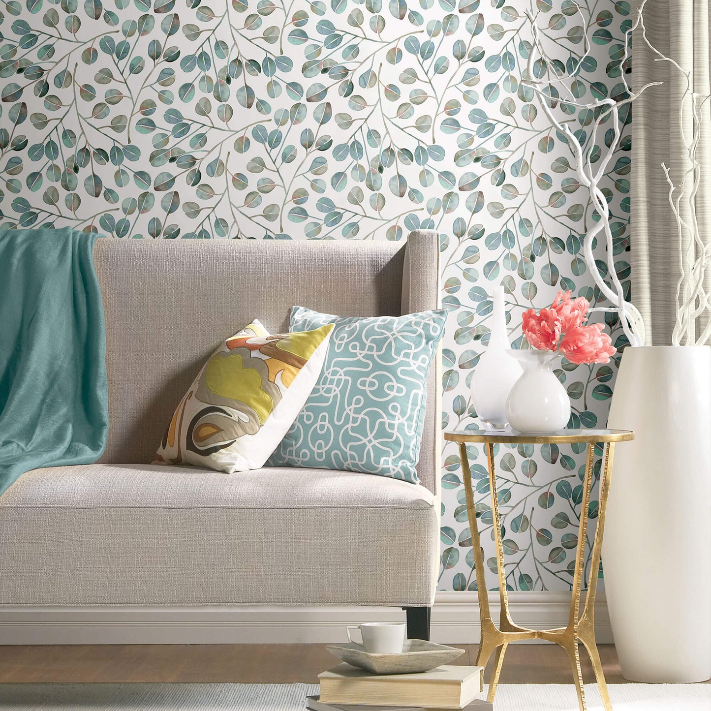 CatCoq Eucalyptus Peel & Stick Wallpaper - Gray