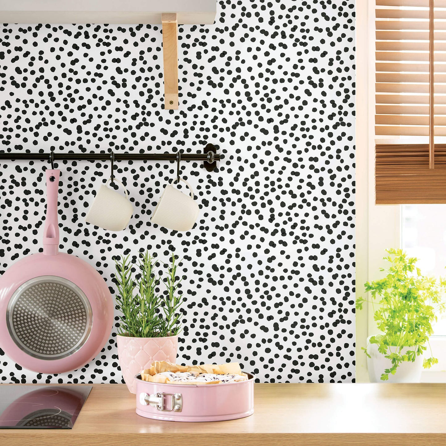 York Confetti Dots Peel & Stick Wallpaper - Black & White