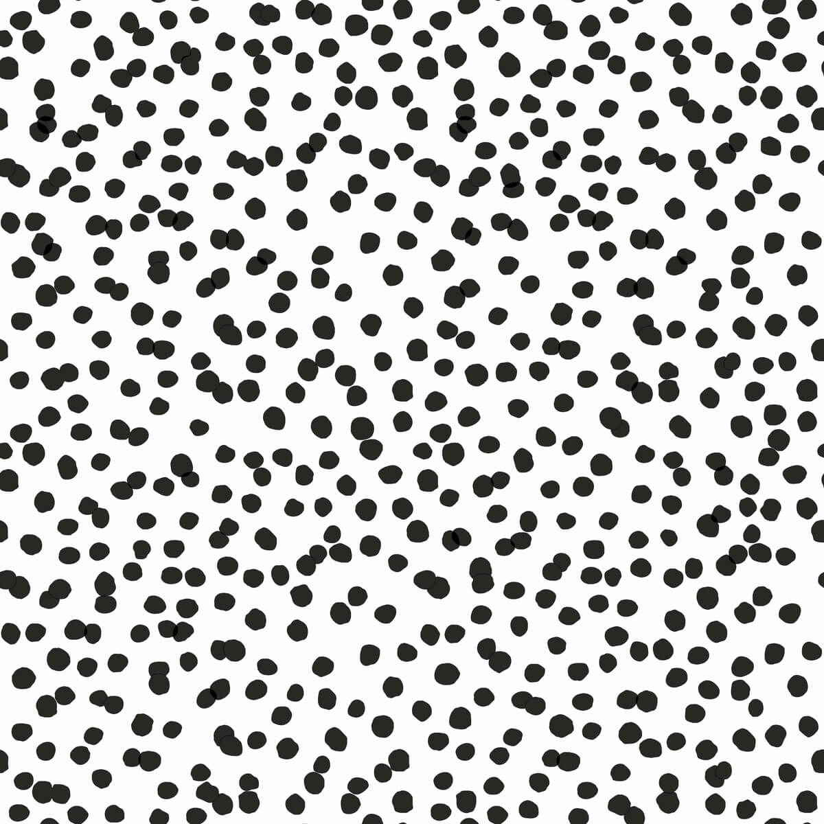 York Confetti Dots Peel & Stick Wallpaper Sample - Black & White
