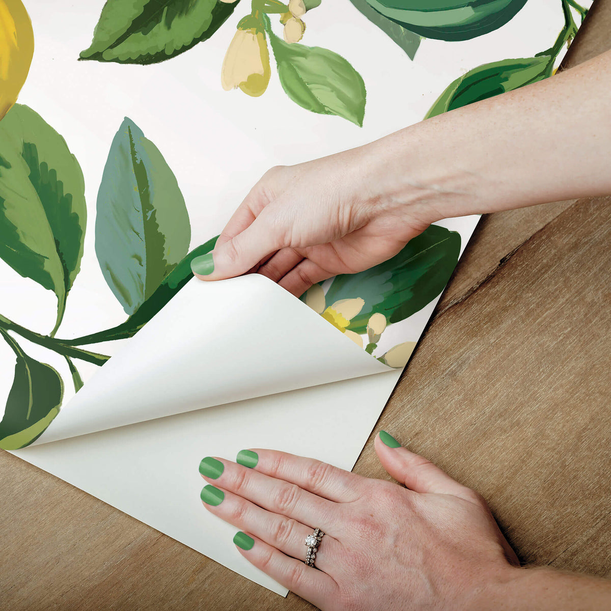 York Lemon Zest Peel & Stick Wallpaper Sample - Yellow & White