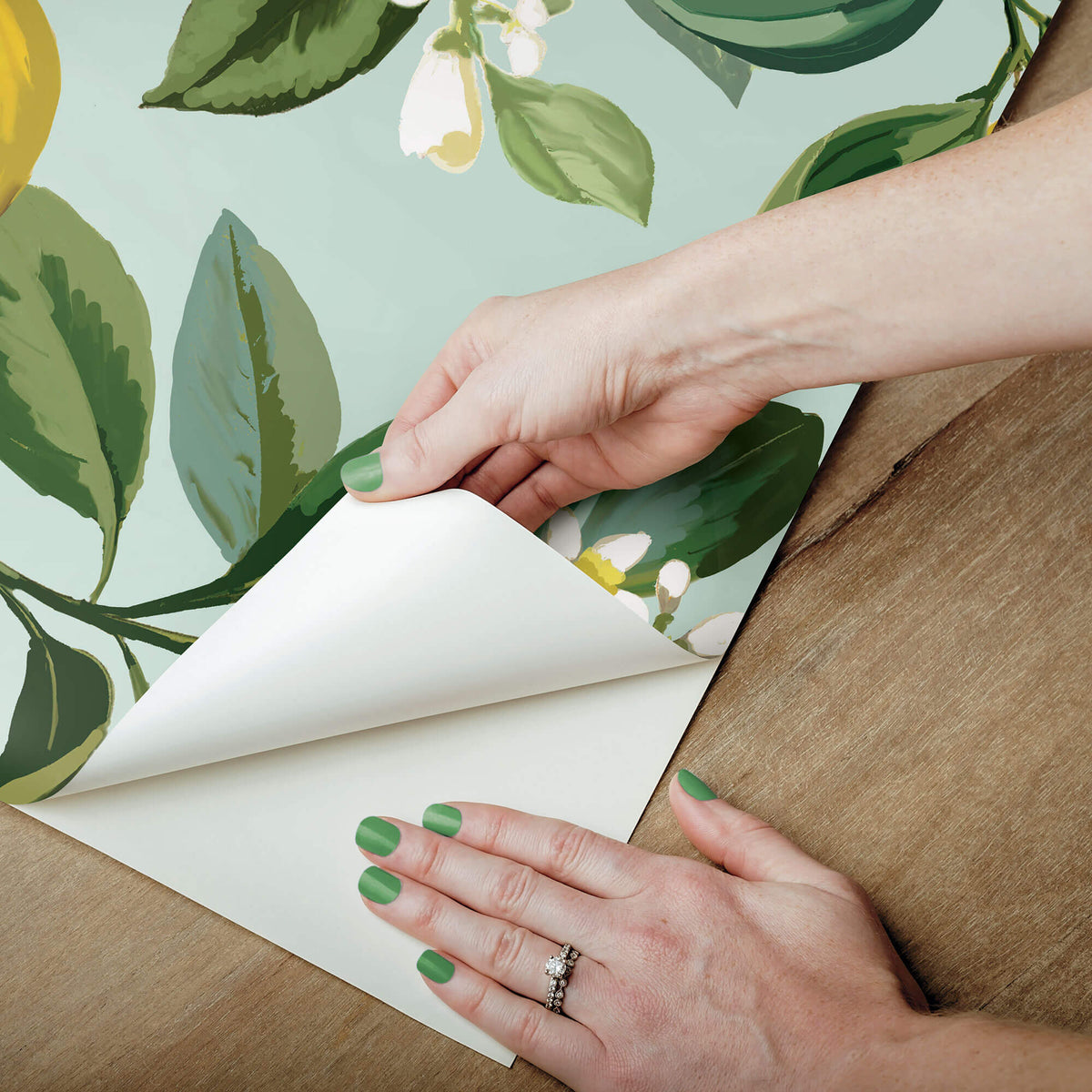 York Lemon Zest Peel & Stick Wallpaper - Blue & Yellow