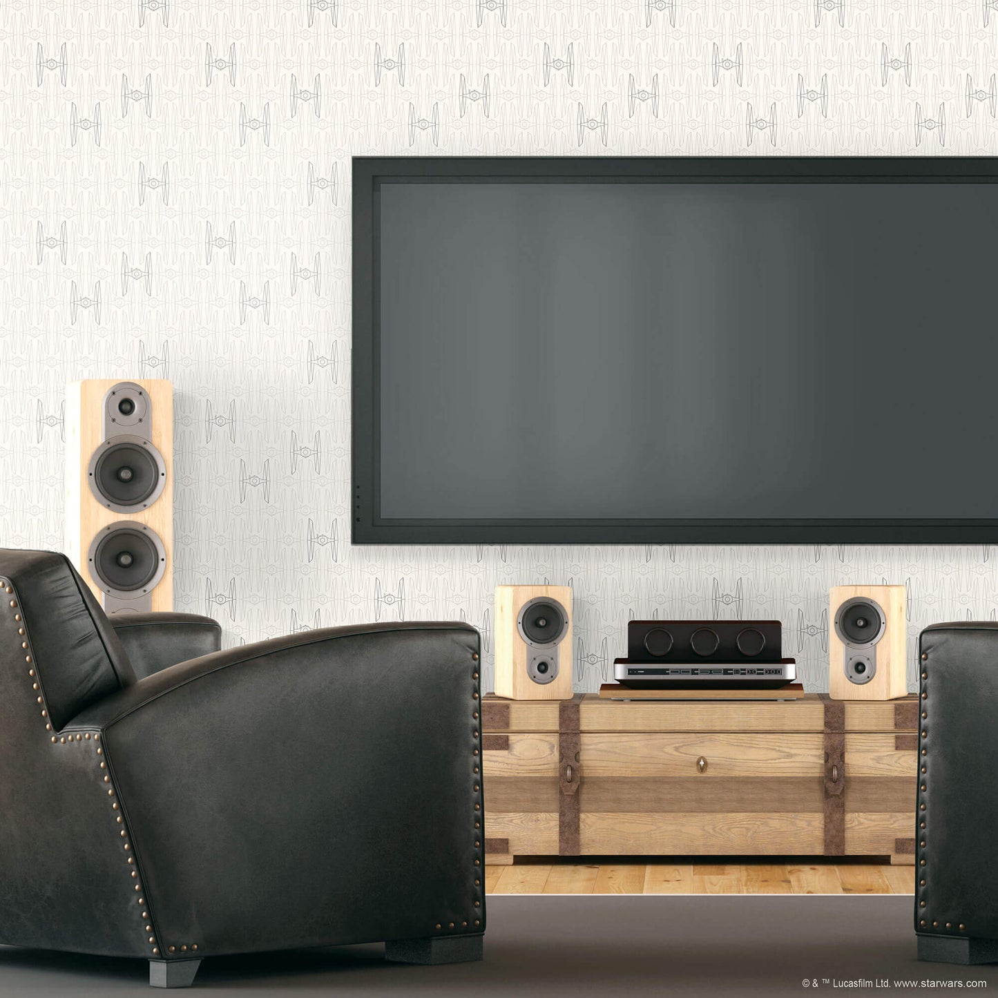 Star Wars Tie Fighter Peel & Stick Wallpaper - Neutral