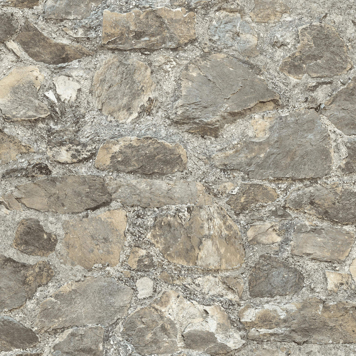 York Weathered Stone Peel & Stick Wallpaper Sample - Warm Gray