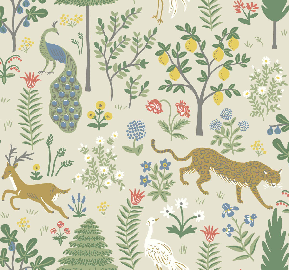 Rifle Paper Co. Menagerie Wallpaper - Cream