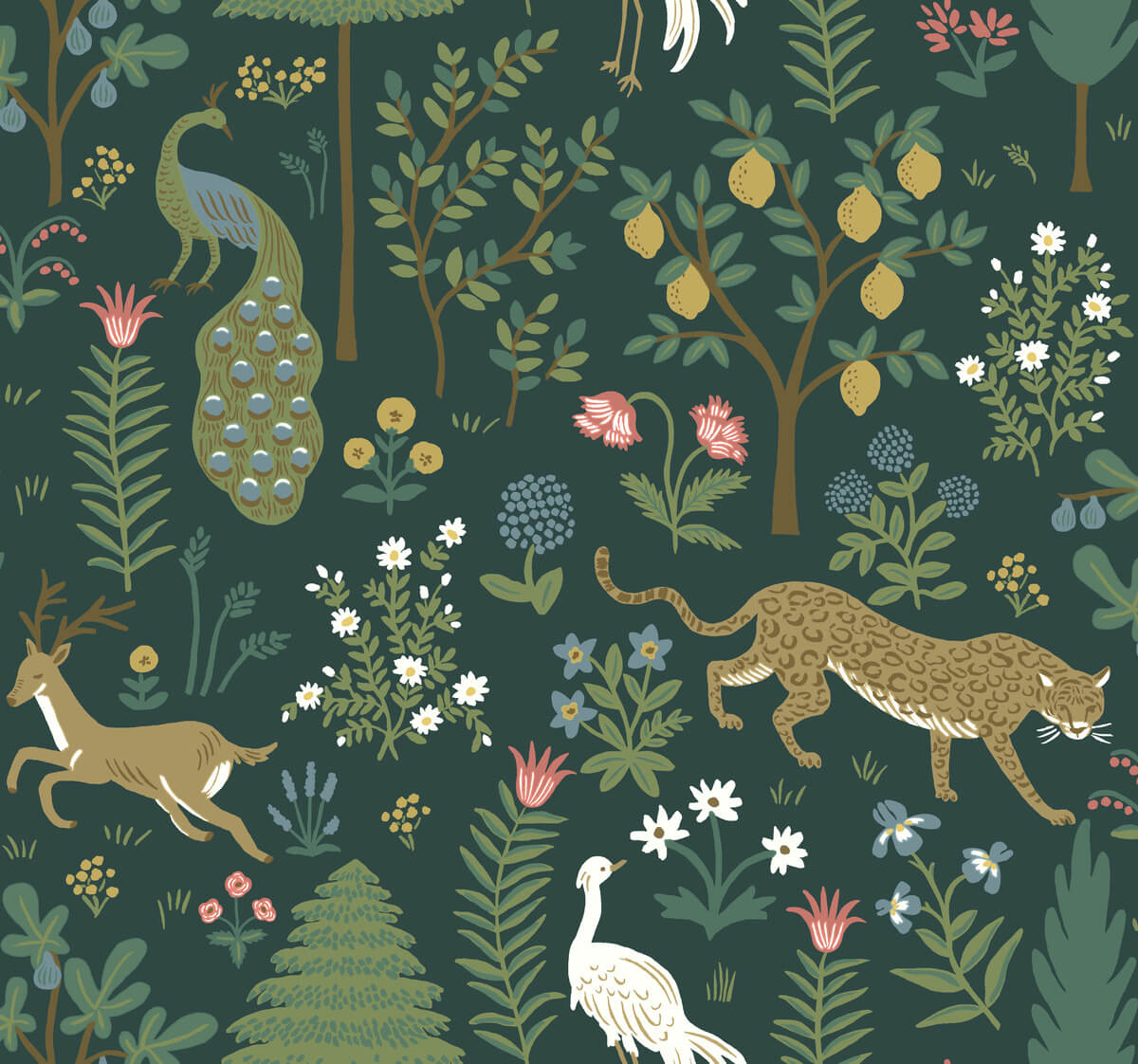 Rifle Paper Co. Menagerie Wallpaper - Emerald