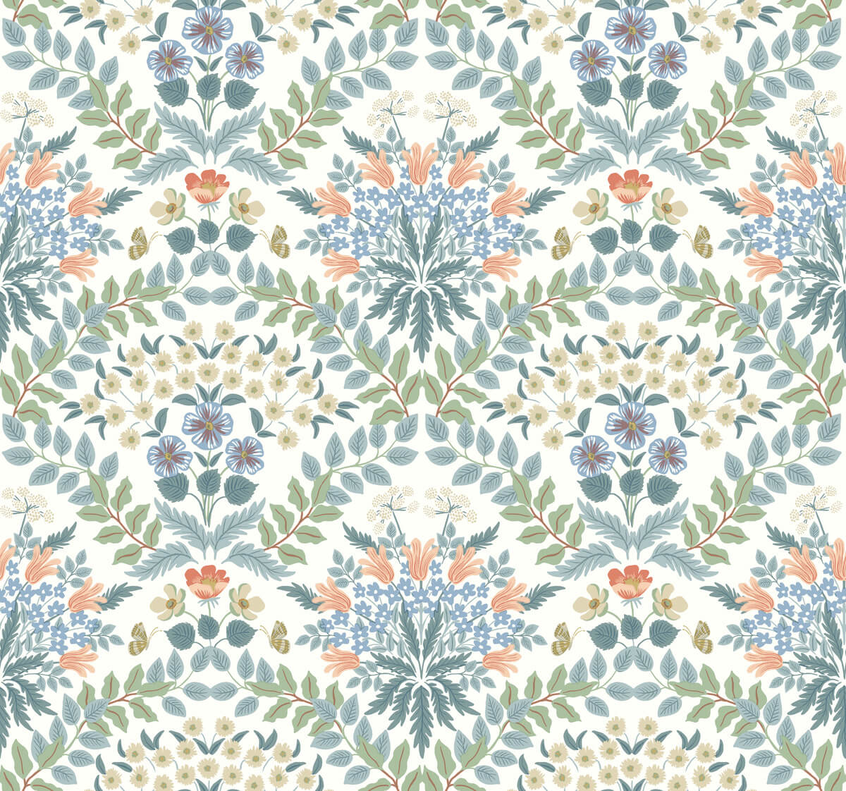 Rifle Paper Co. Bramble Wallpaper - White & Green