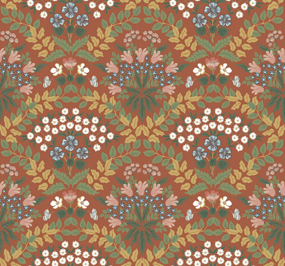 Rifle Paper Co. Bramble Wallpaper - Red & Green