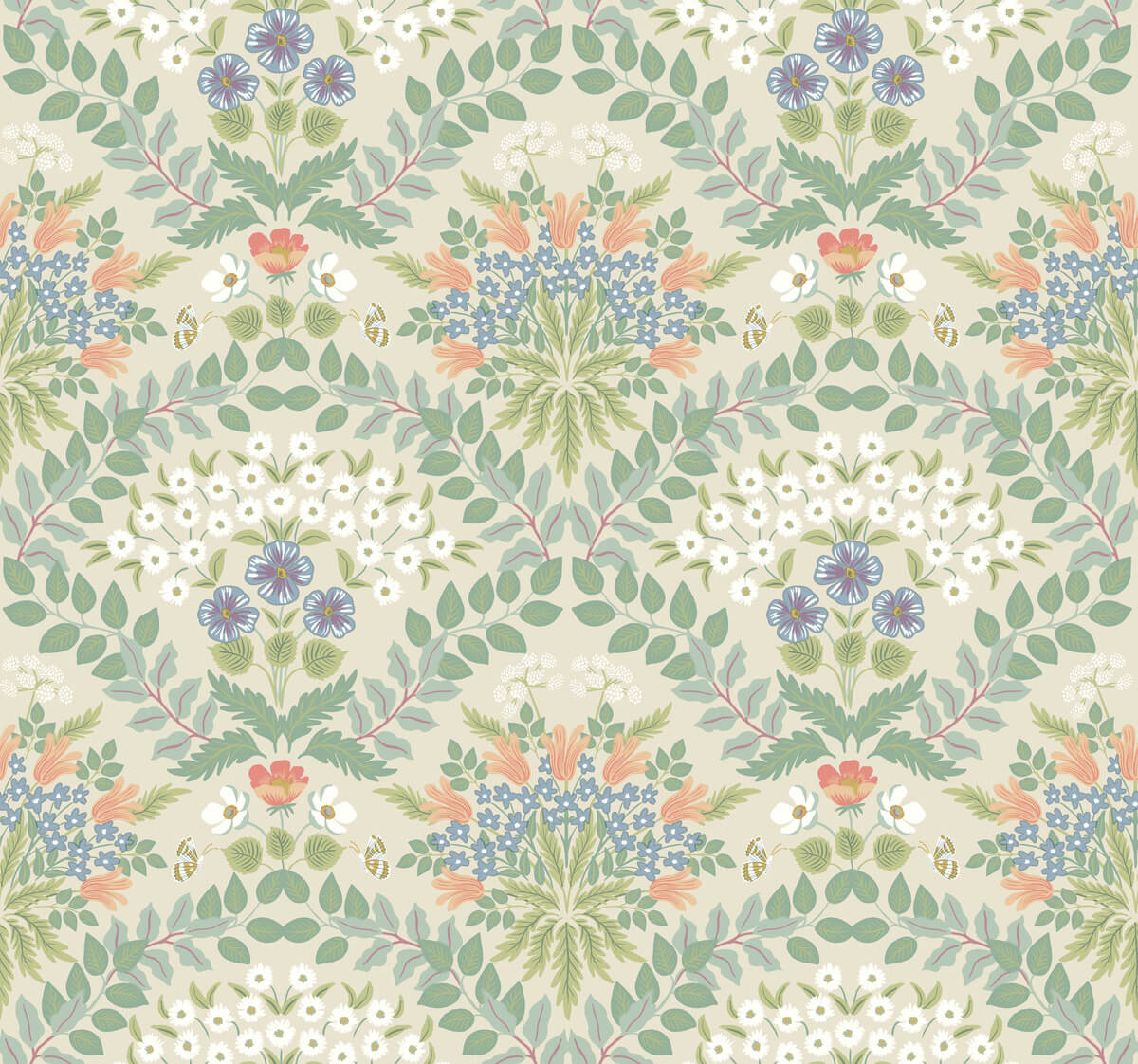 Rifle Paper Co. Bramble Wallpaper - Beige & Green