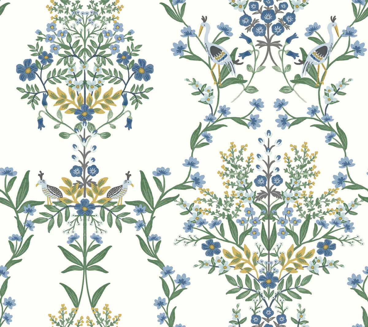 Rifle Paper Co. Luxembourg Wallpaper - White & Blue
