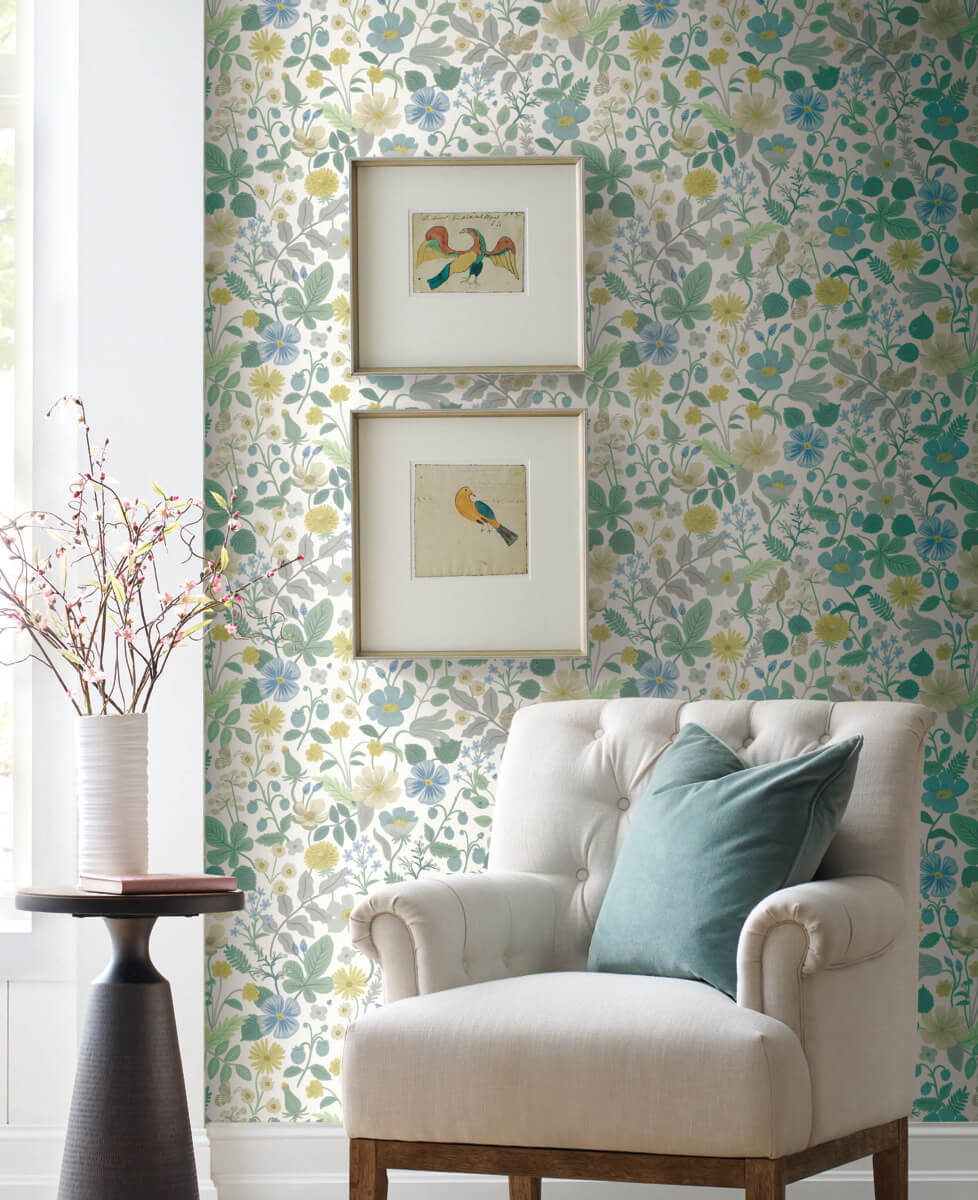 Rifle Paper Co. Strawberry Fields Wallpaper - Yellow & Green