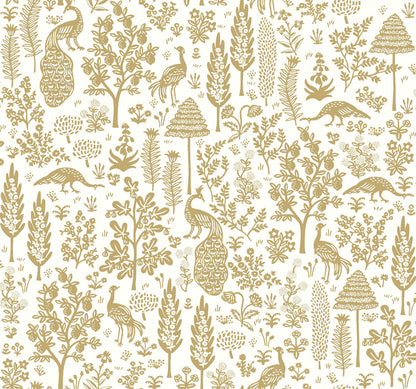 Rifle Paper Co. Second Edition Menagerie Toile Wallpaper - Beige