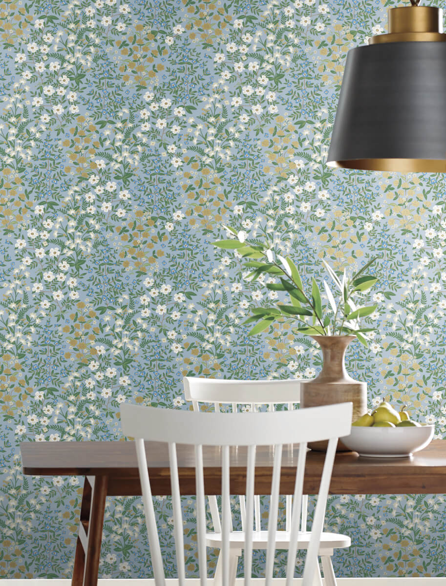 Rifle Paper Co. Wildwood Garden Wallpaper - Blue