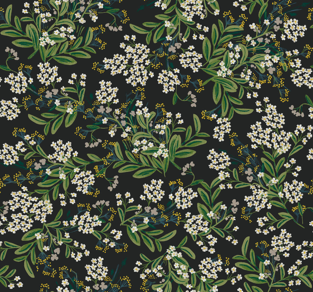 Rifle Paper Co. Cornflower Wallpaper - Black