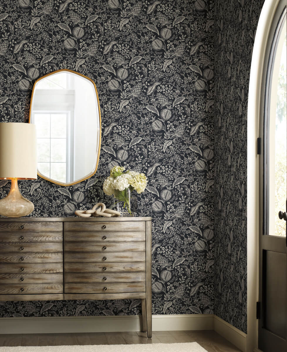 Rifle Paper Co. Pomegranate Wallpaper - Black