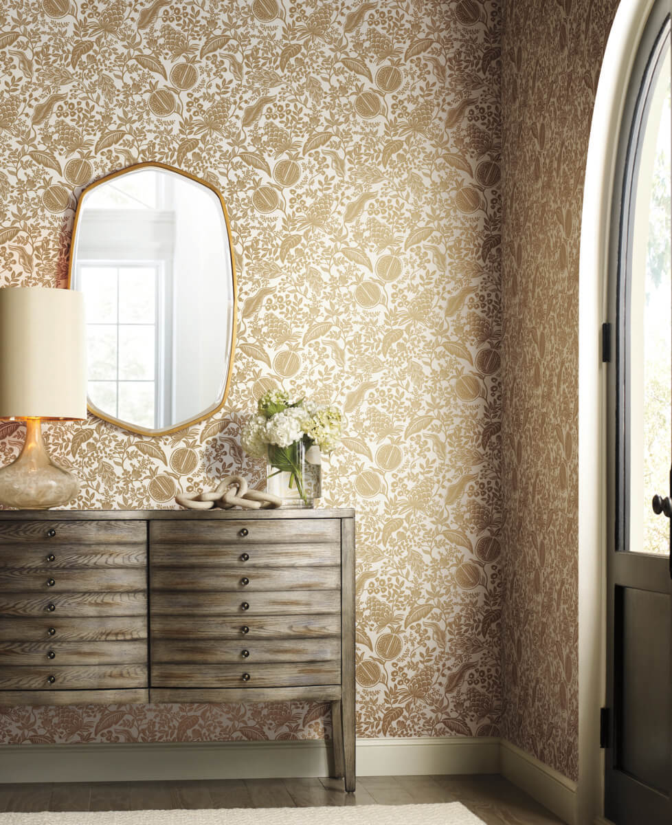 Rifle Paper Co. Pomegranate Wallpaper - Gold