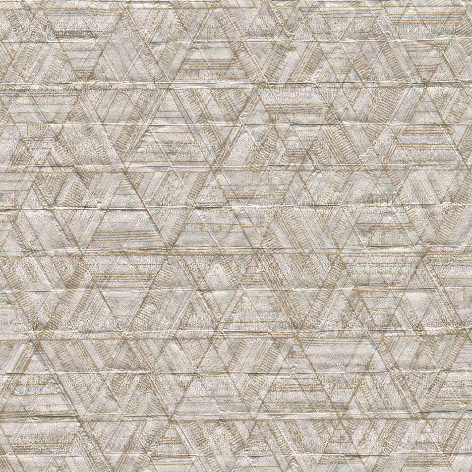 54 in. Stacy Garcia Moderne Amulet Wallpaper Sample - Neutral