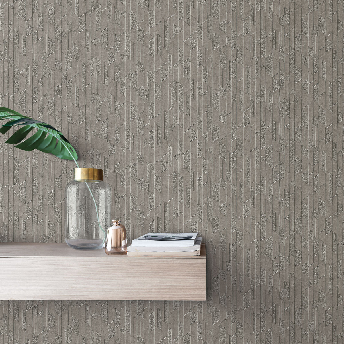 54 in. Stacy Garcia Exponential Wallpaper - Gray