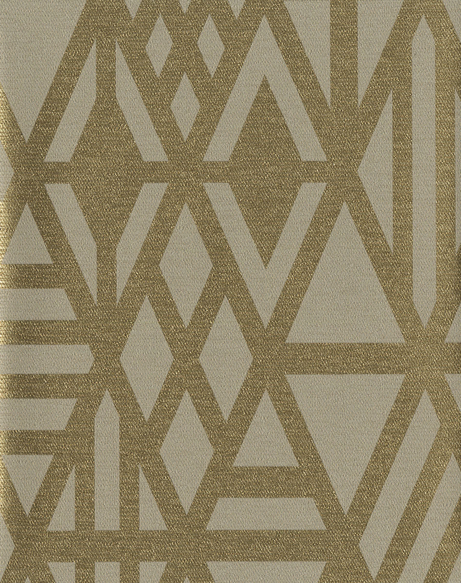 54 in. Stacy Garcia Wrought Iron Wallpaper Sample - Gold