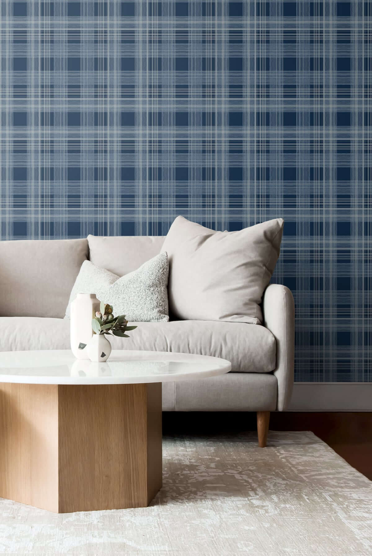 Stacy Garcia Home Rad Plaid Peel & Stick Wallpaper Sample - Blue