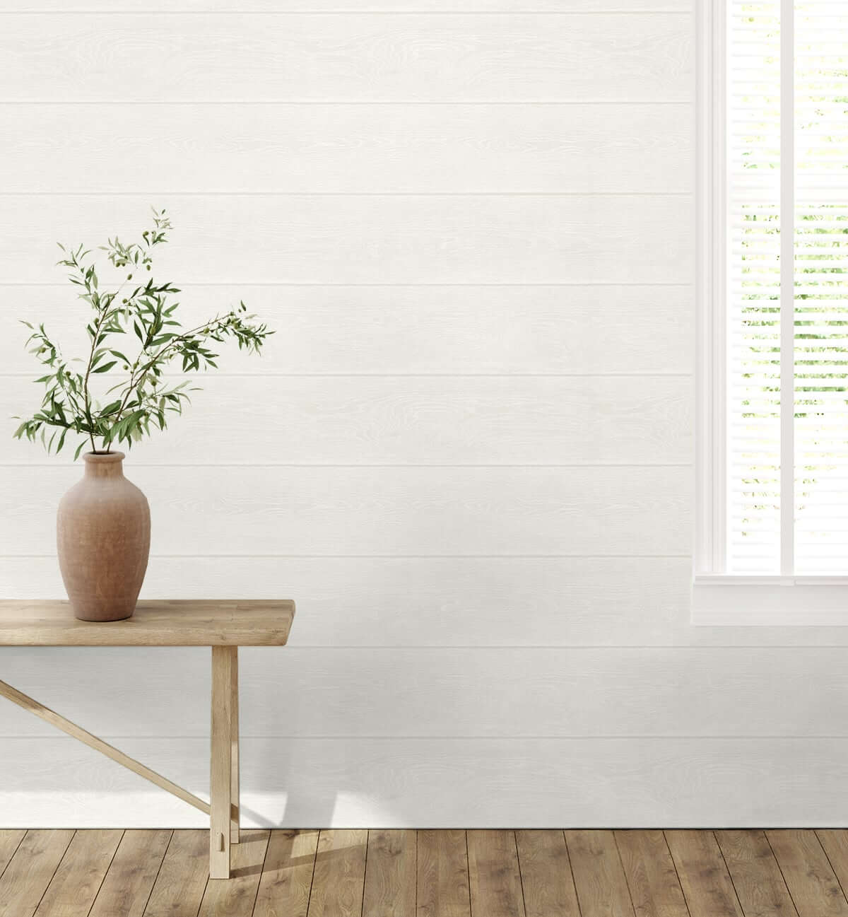 Stacy Garcia Home Shiplap Peel & Stick Wallpaper Sample - Off White
