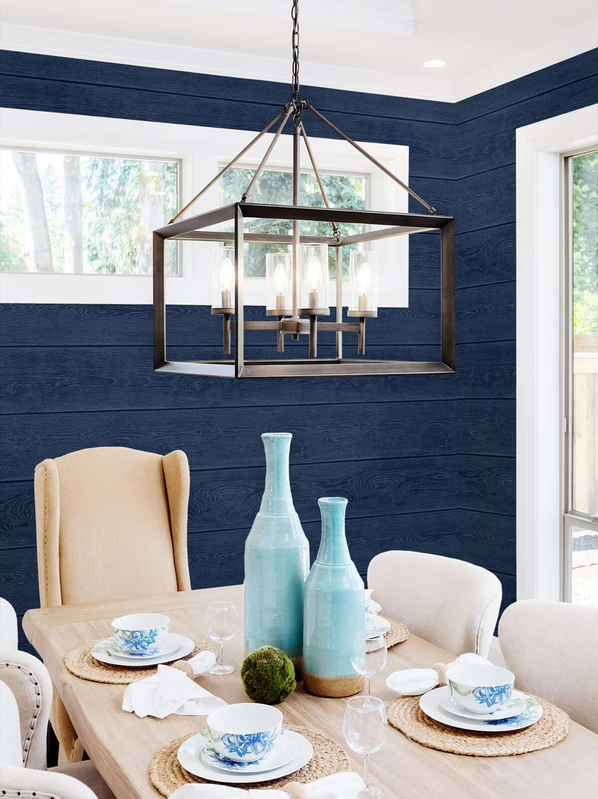 Stacy Garcia Home Wood Stacks Peel & Stick Wallpaper - Blue