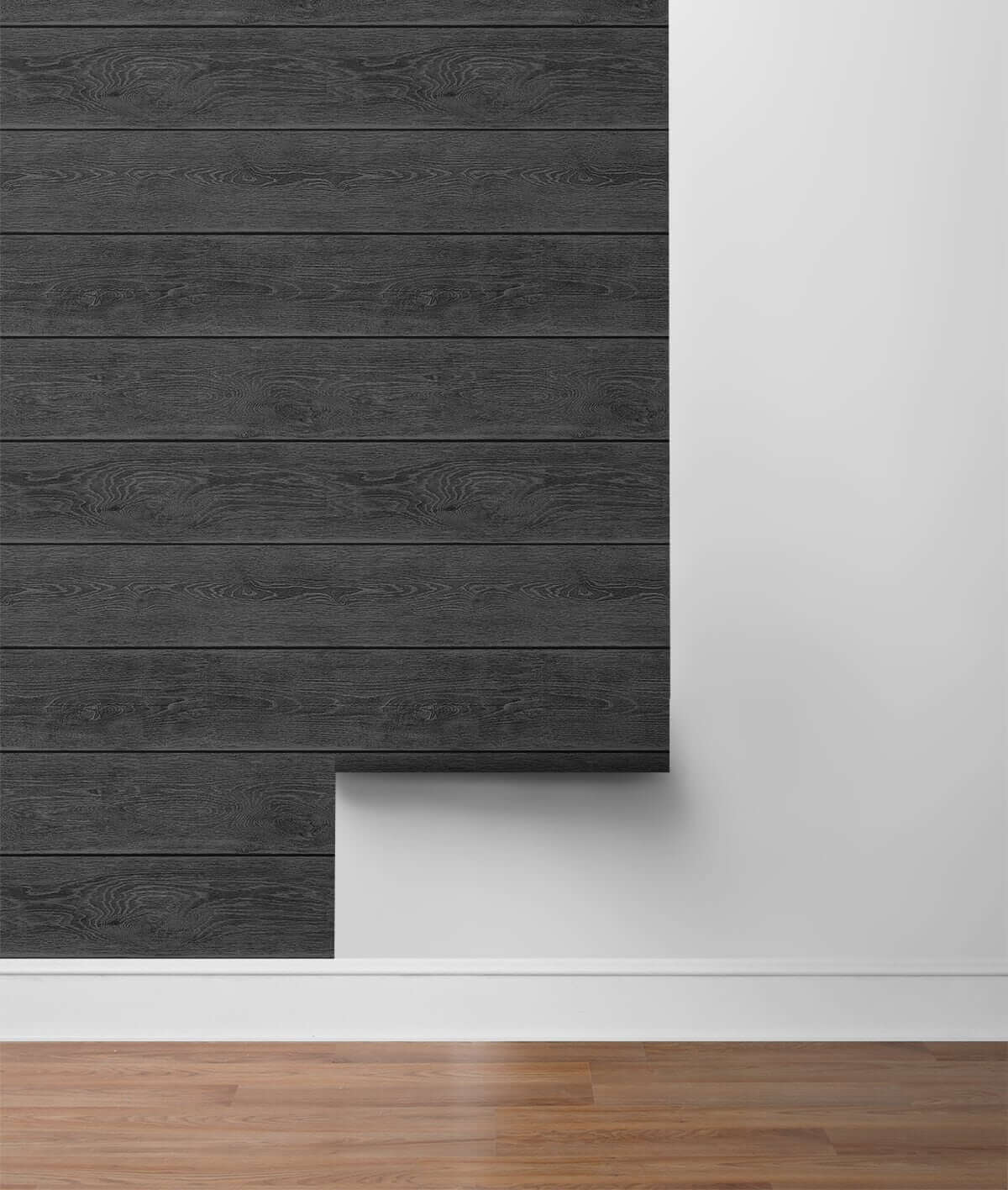 Stacy Garcia Home Shiplap Peel & Stick Wallpaper Sample - Black
