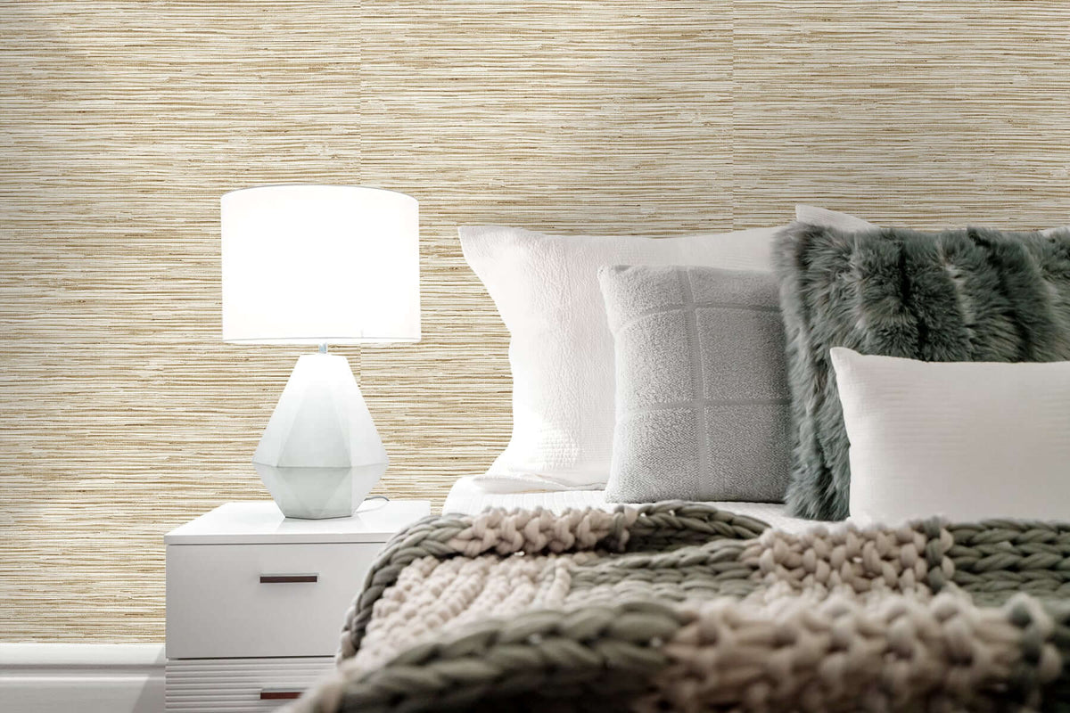 Stacy Garcia Home Faux Grasscloth Peel & Stick Wallpaper Sample - Beige