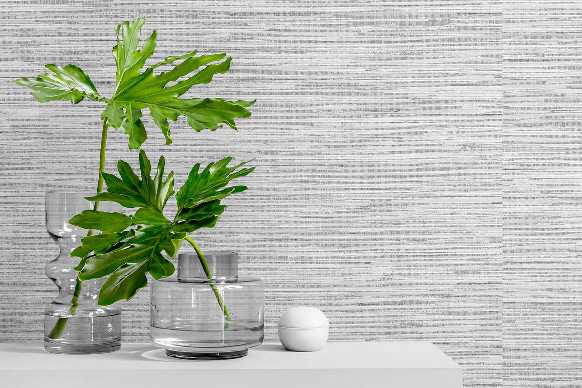 Stacy Garcia Home Faux Grasscloth Peel & Stick Wallpaper Sample - Grey