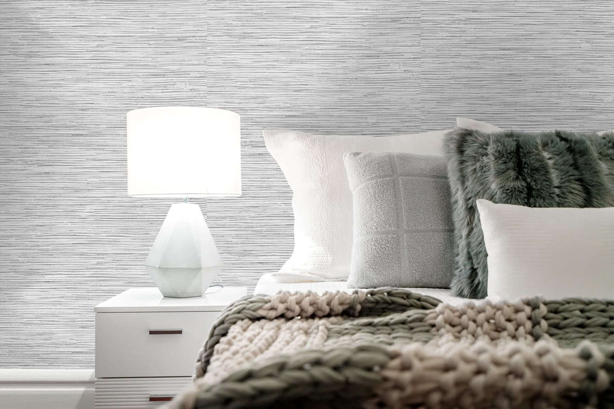 Stacy Garcia Home Faux Grasscloth Peel & Stick Wallpaper Sample - Grey