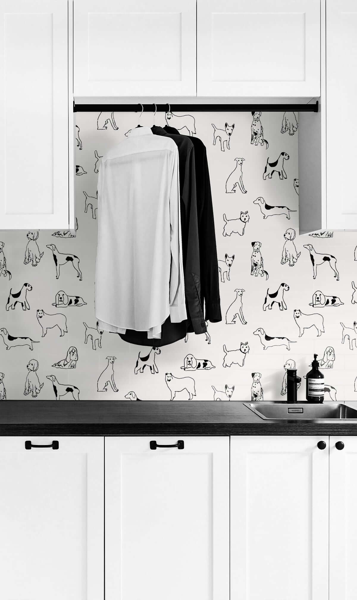 Stacy Garcia Home Best in Show Peel & Stick Wallpaper Sample - Black
