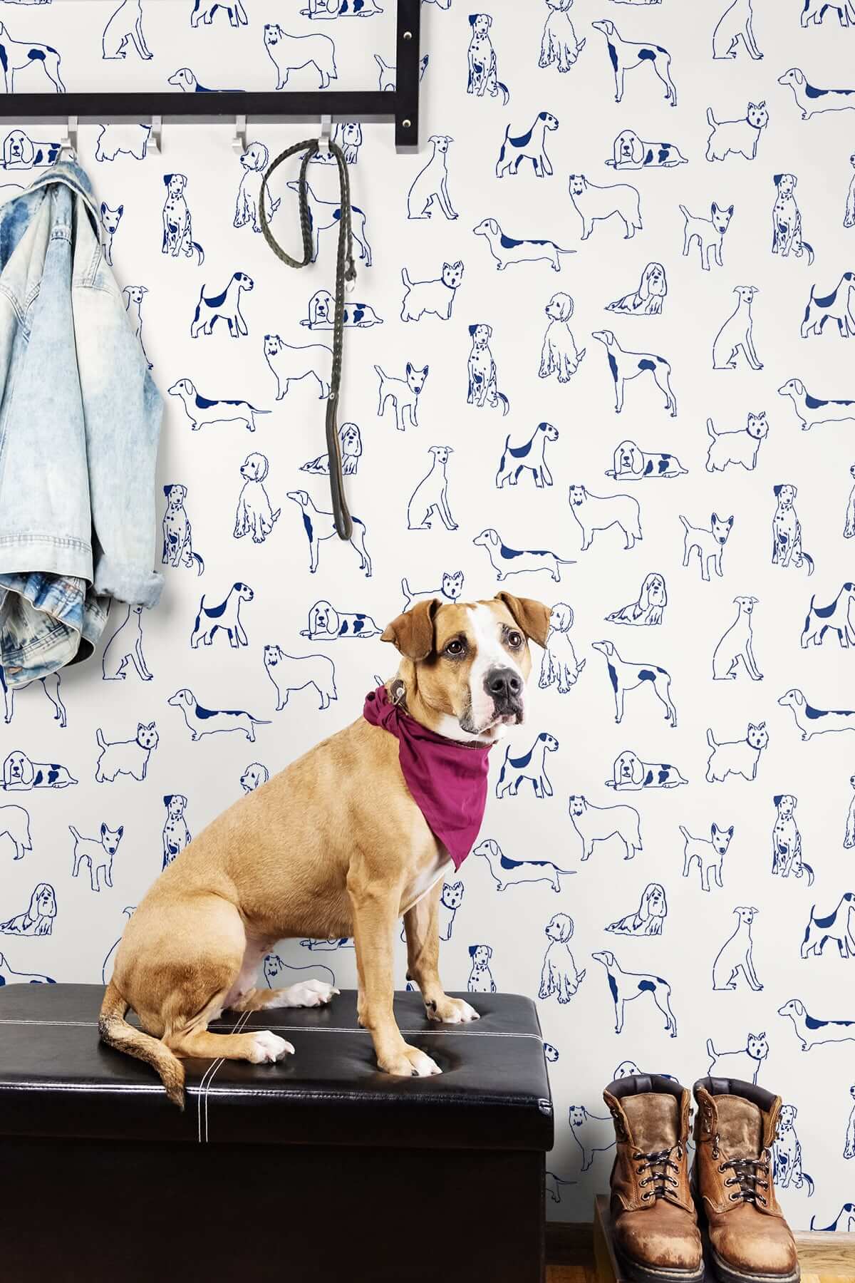 Stacy Garcia Home Best in Show Peel & Stick Wallpaper Sample - Blue