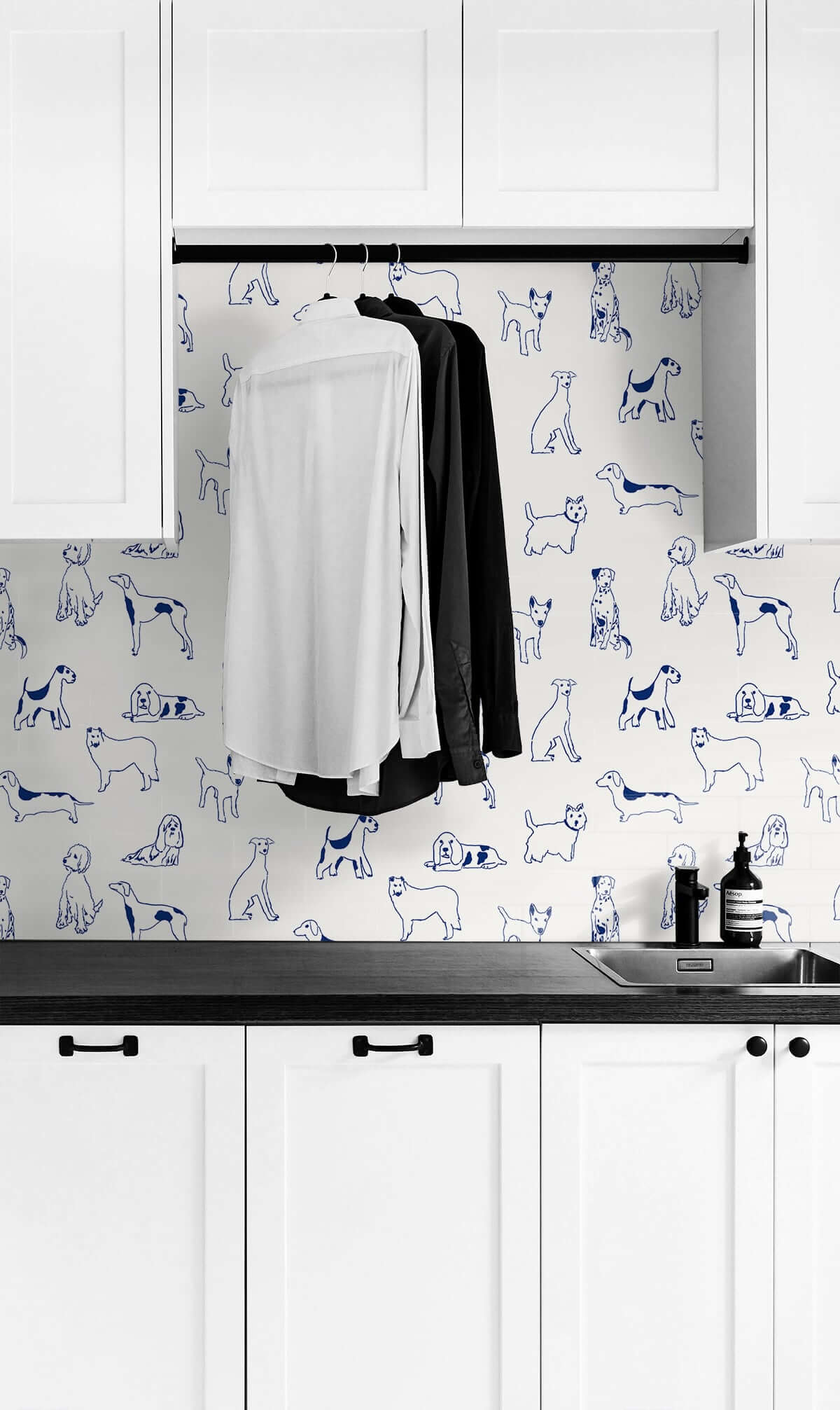 Stacy Garcia Home Best in Show Peel & Stick Wallpaper Sample - Blue