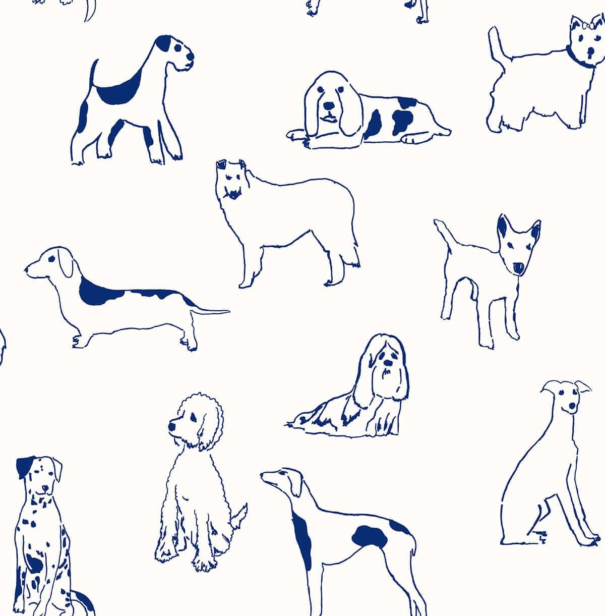 Stacy Garcia Home Best in Show Peel & Stick Wallpaper Sample - Blue