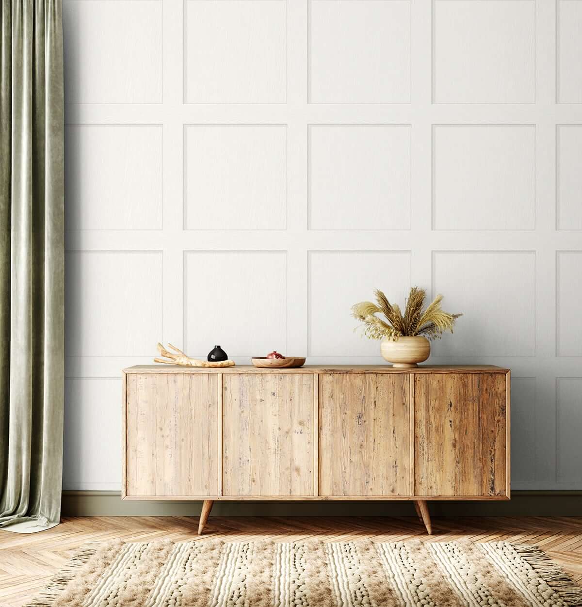 Stacy Garcia Home Squared Away Peel & Stick Wallpaper Sample - Off White