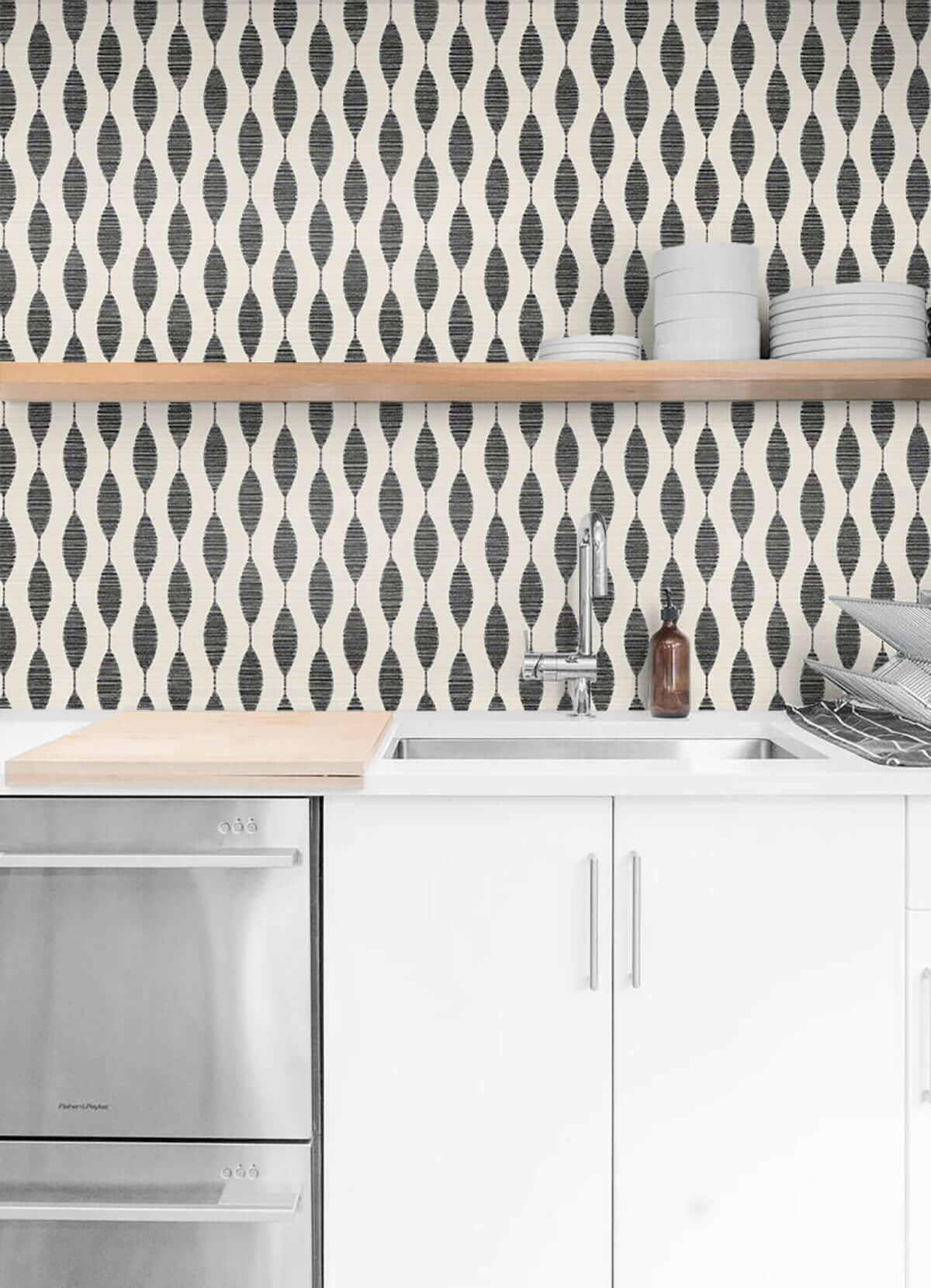Stacy Garcia Home Ditto Peel & Stick Wallpaper Sample - Black