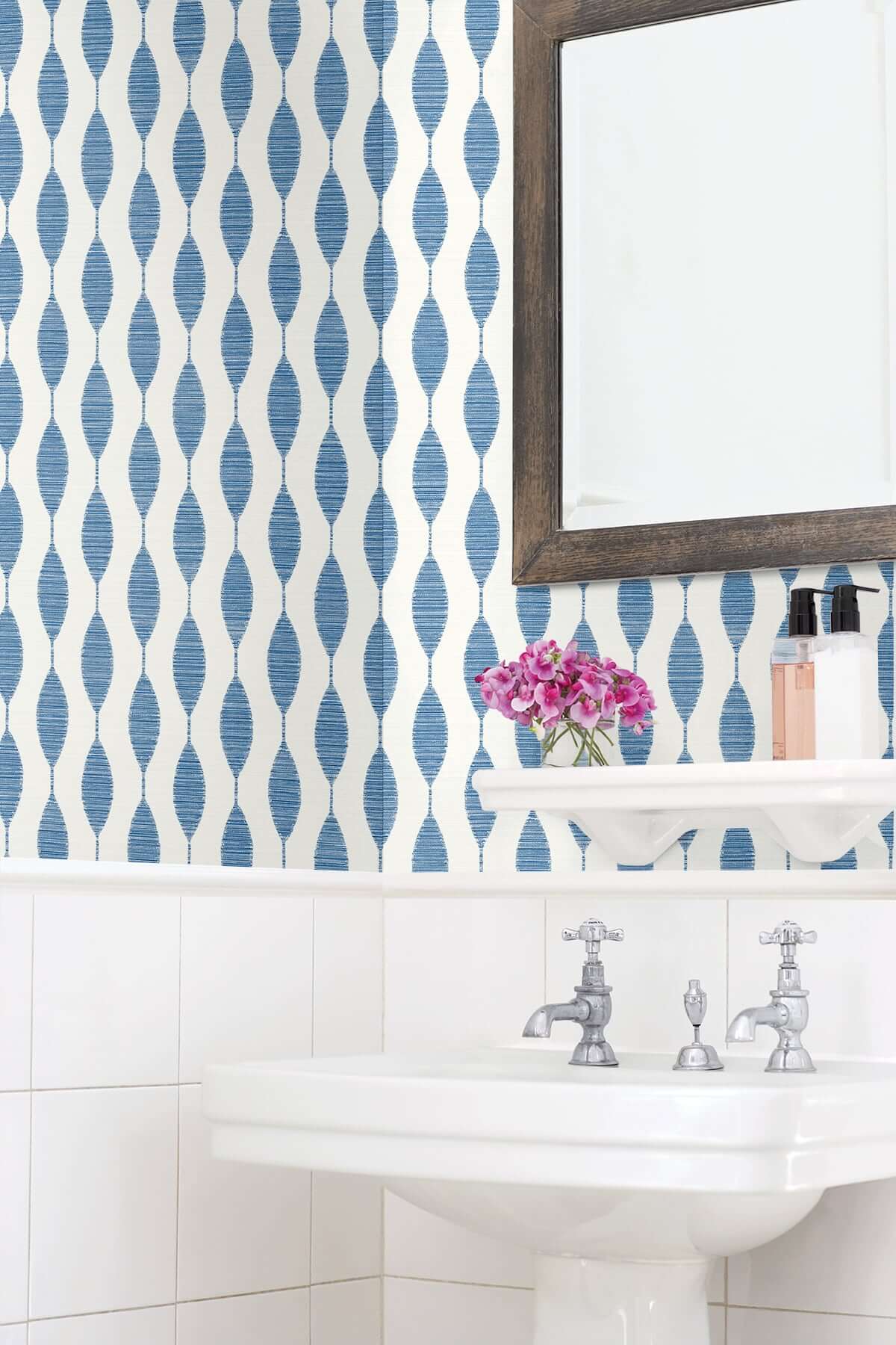 Stacy Garcia Home Ditto Peel & Stick Wallpaper Sample - Blue