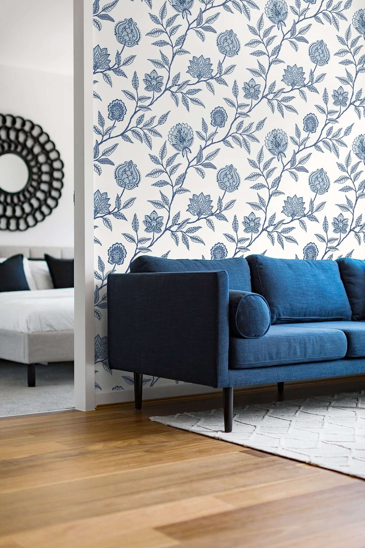 Stacy Garcia Home Jaclyn Peel & Stick Wallpaper Sample - Blue