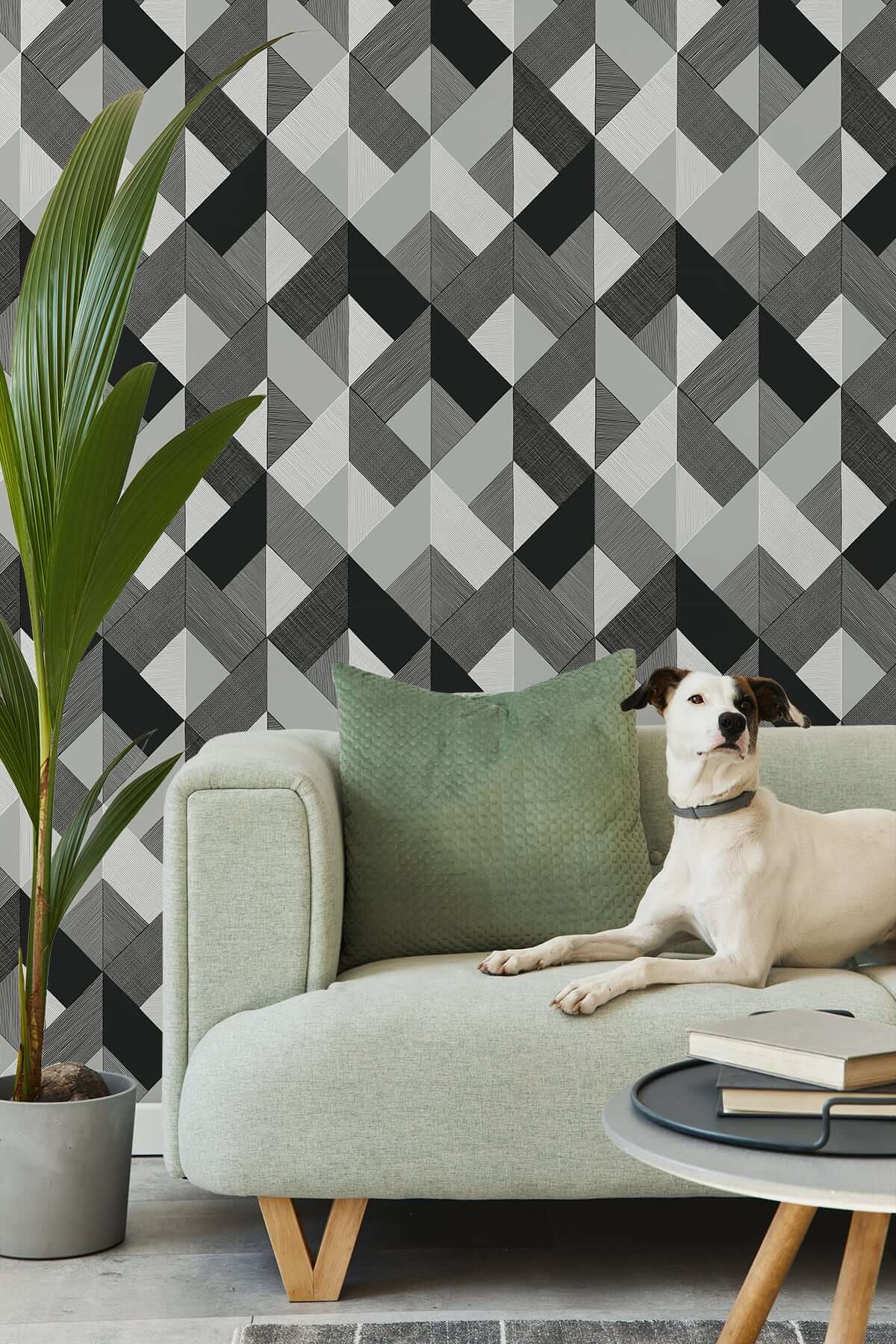 Stacy Garcia Home Marquetry Peel & Stick Wallpaper - Black