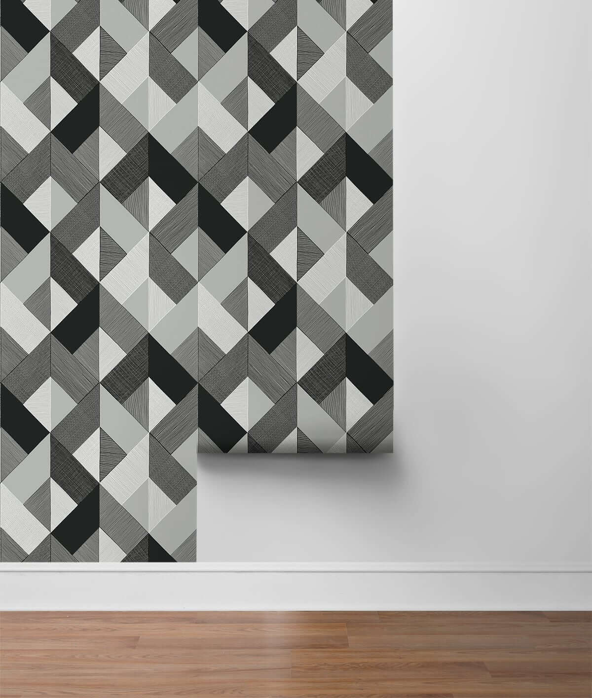 Stacy Garcia Home Marquetry Peel & Stick Wallpaper - Black
