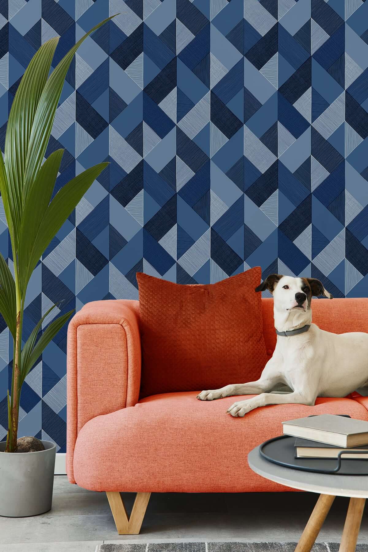 Stacy Garcia Home Marquetry Peel & Stick Wallpaper - Blue