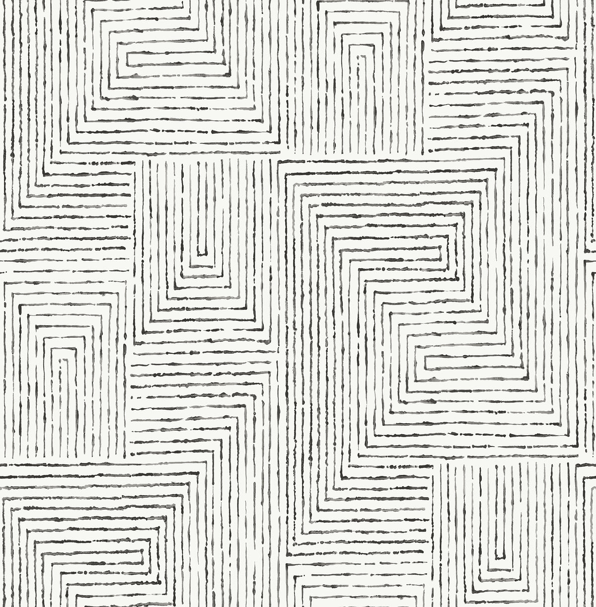 Scott Living Ink Peel & Stick Wallpaper Sample - Black
