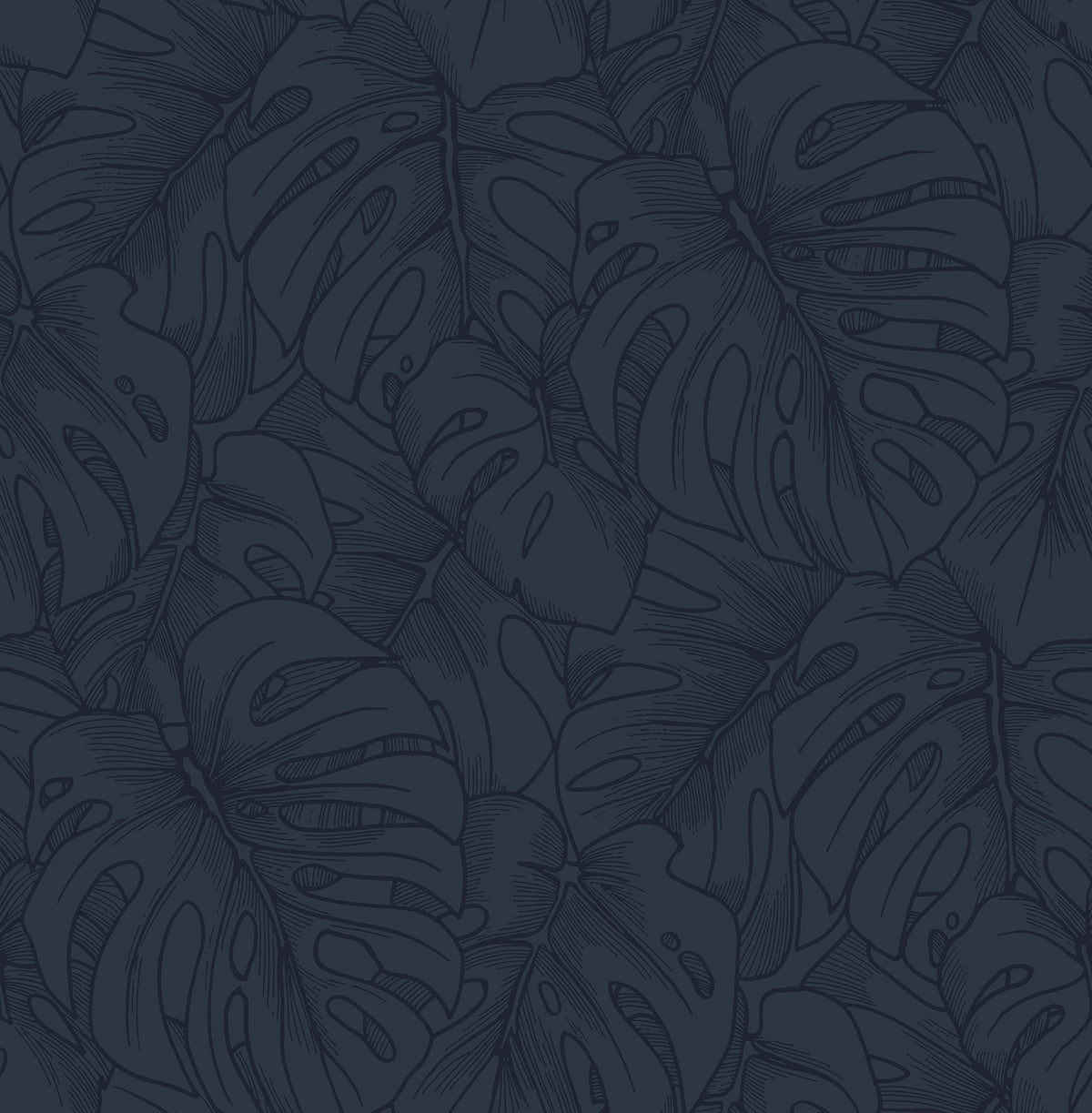 Scott Living Borneo Peel & Stick Wallpaper - Indigo