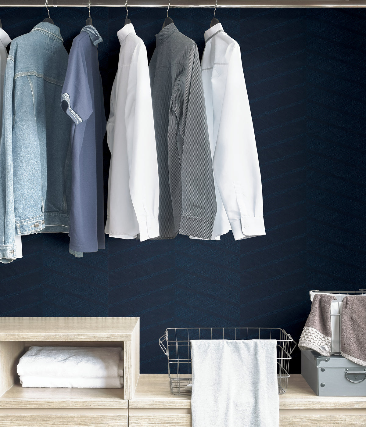 Scott Living Wayward Peel & Stick Wallpaper - Indigo