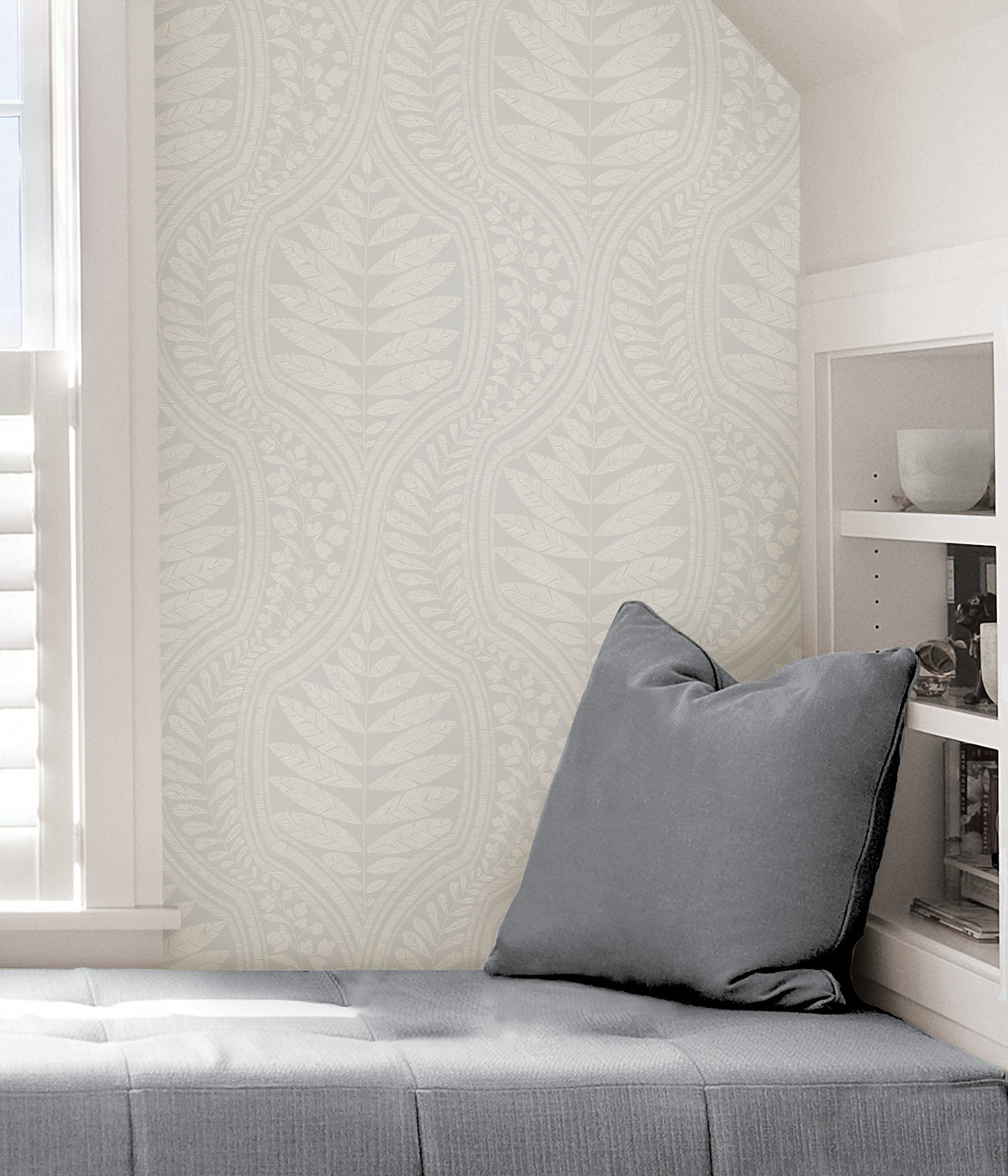 Scott Living Foliate Peel & Stick Wallpaper - Gray