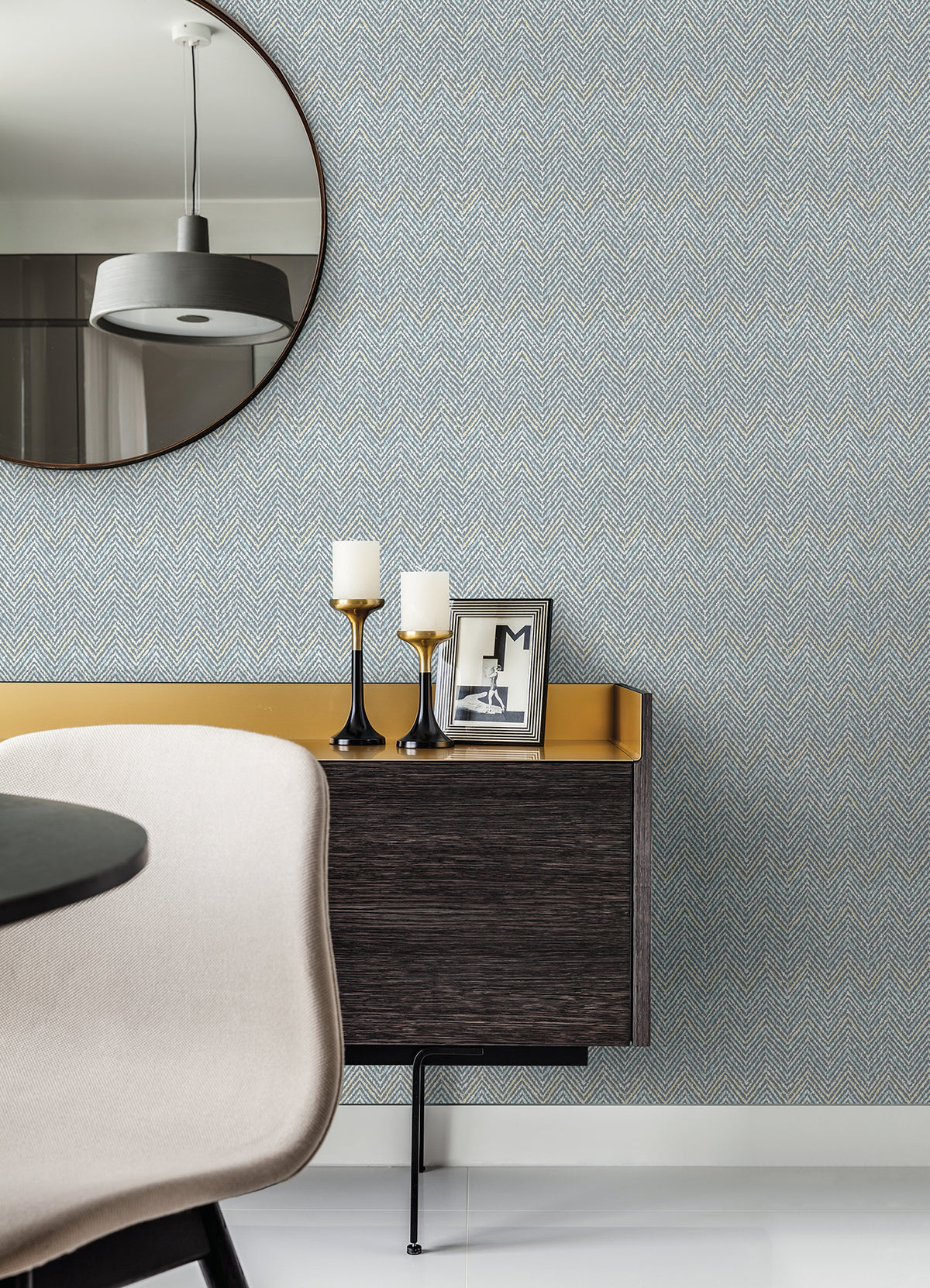 Scott Living Alden Peel & Stick Wallpaper - Grey Blue