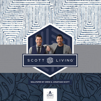 Scott Living Merritt Geometric Wallpaper - Green