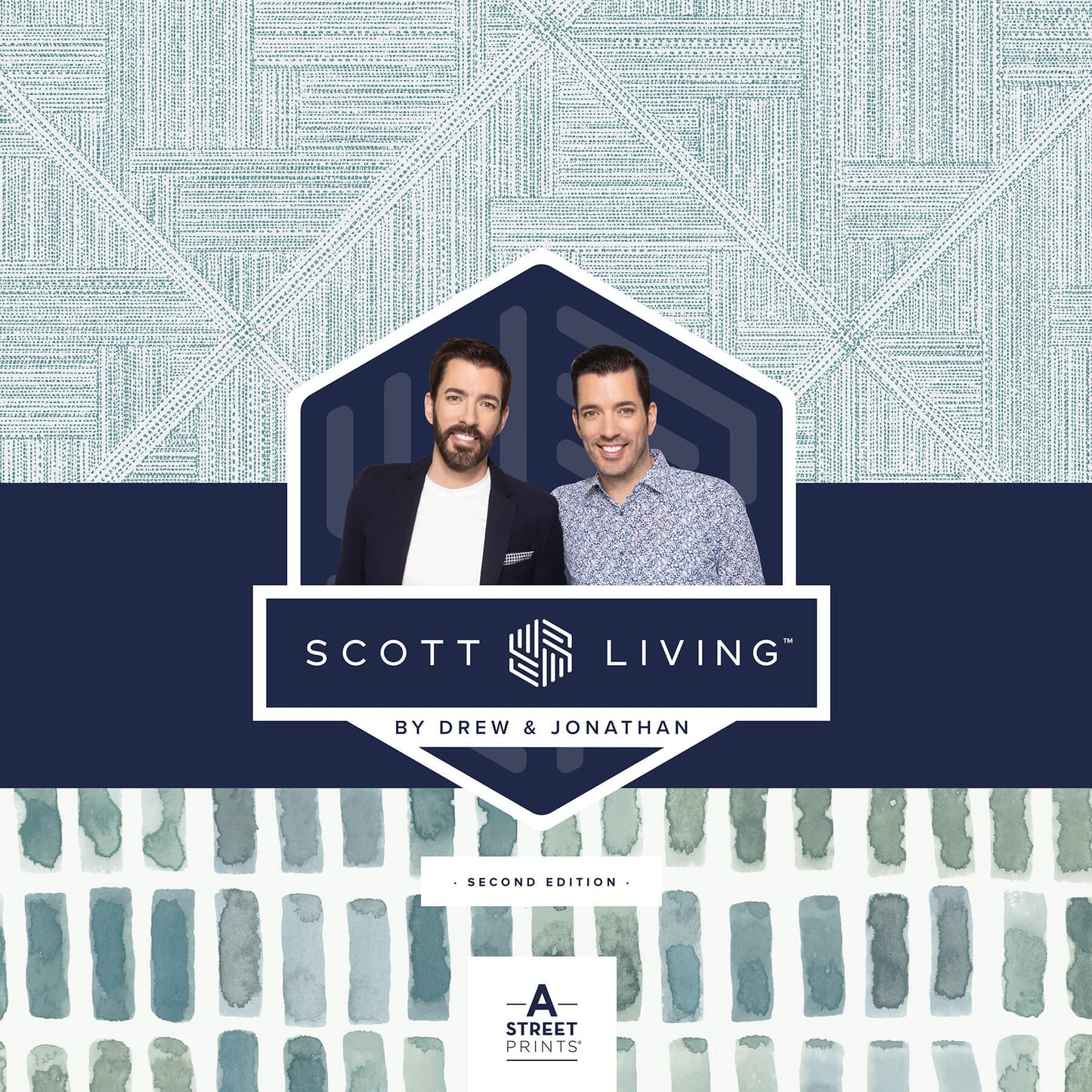 Scott Living Brynne Watercolor Wallpaper - Blue