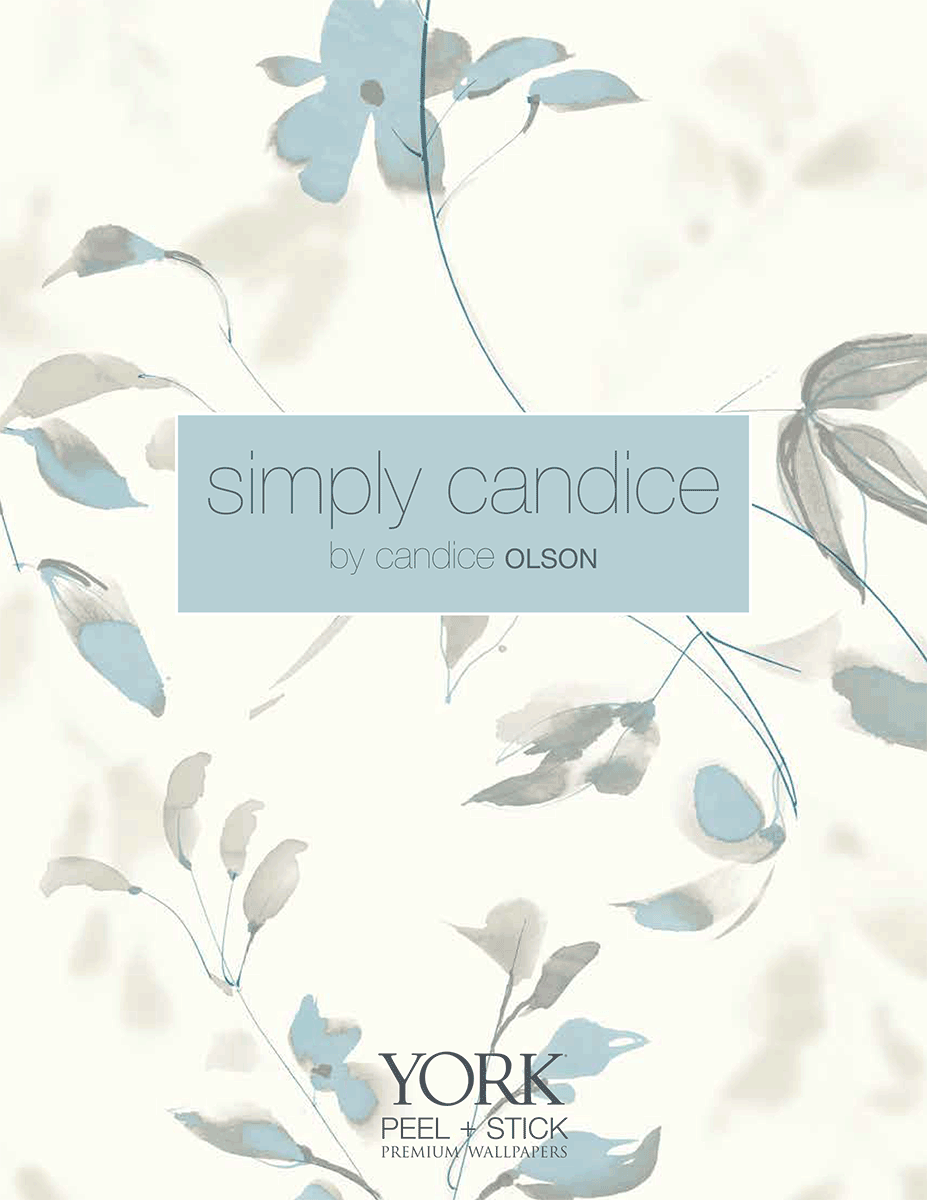 Simply Candice Flourish Peel & Stick Wallpaper - Sheer Blue