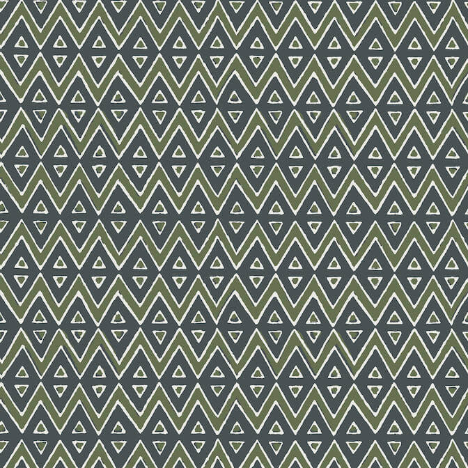 Thibaut Mesa Tiburon Wallpaper - Green & Bluestone